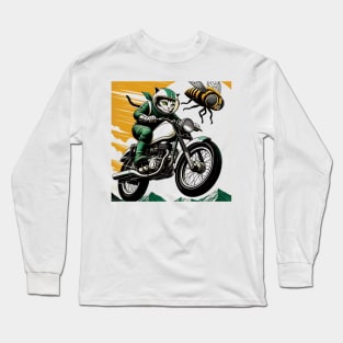 I like my motorcycle my cat Cicadas Cat 2024 and maybe 3 people Bikers Funny Long Sleeve T-Shirt